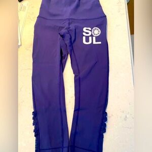 Lululemon soulcycle leggings purple blue size small EUC